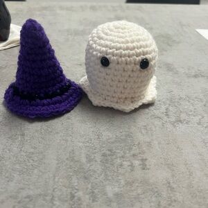 Crocheted Ghost and Witch Hat Decor